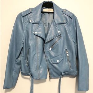 Zara faux leather biker jacket size medium
